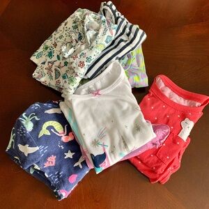 Mixed Brands Girls Pajama Bundle (7) Sz4-8